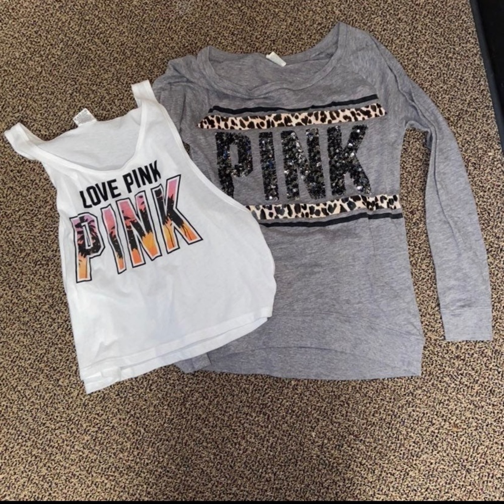 Vs pink shirt and tank top